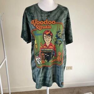 Steven Rhodes Voodoo Rituals For Beginners Green Tie-Dye T Shirt